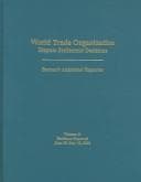 Tapa de World Trade Organization Dispute Settlements Decisions