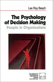 Tapa de The psychology of decision making