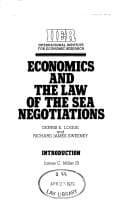 Tapa de Economics and the law of the sea negotiations (Original paper - International Institute for Economic Research)