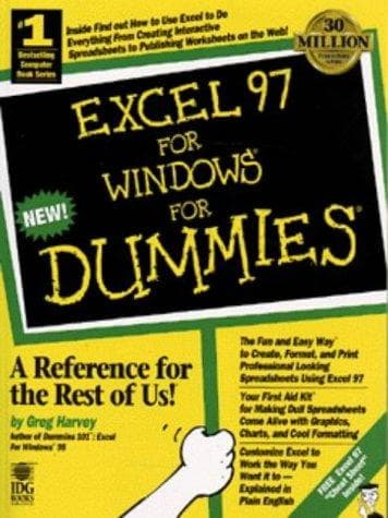 Tapa de Excel 97 for Windows for dummies