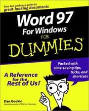 Tapa de Word 97 for Windows for dummies