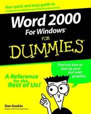 Tapa de Word 2000 for Windows for dummies