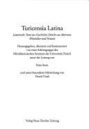 Tapa de Turicensia Latina