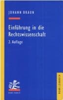 Tapa de Einführung in die Rechtswissenschaft