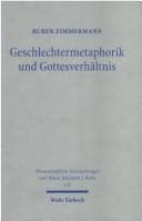 Tapa de Geschlechtermetaphorik Und Gotteseverhaltnis (Wissenschaftliche Untersuchungen Zum Neuen Testament, 2)