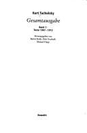 Tapa de Gesamtausgabe, Texte und Briefe, 22 Bde., Bd.1, Texte 1907-1913