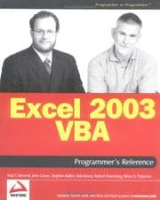 Tapa de Excel 2003 VBA programmer's reference