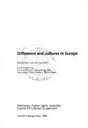 Tapa de Difference and Cultures in Europe (Education and Culture)