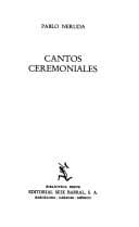 Tapa de Cantos Ceremoniales