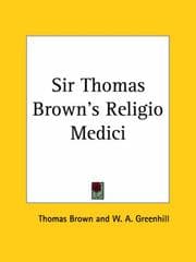 Tapa de Sir Thomas Brown's Religio Medici