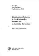 Tapa de Die Chemische Industrie in den Rheinlanden während der industriellen Revolution