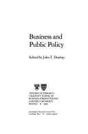 Tapa de Business and public policy