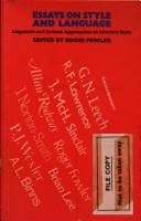 Tapa de Essays on style and language