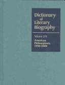 Tapa de American philosophers, 1950-2000