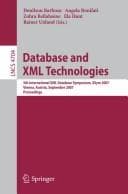 Tapa de Database and XML technologies