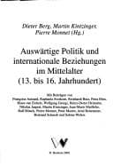 Tapa de Auswärtige Politik und internationale Beziehungen im Mittelalter (13. bis 16. Jahrhundert)
