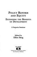 Tapa de Policy Reform and Equity: Extending the Benefits of Development