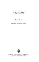 Tapa de Aziyadé