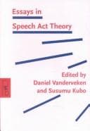 Tapa de Essays in speech act theory
