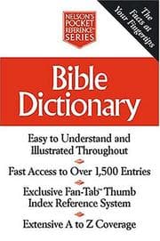 Tapa de Bible Dictionary Nelson's Pocket Reference Series