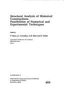 Tapa de Structural analysis of historical constructions