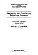 Tapa de Designing and conducting behavioral research
