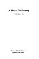 Tapa de A Marx dictionary