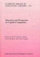 Tapa de Discourse and perspective in cognitive linguistics
