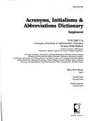Tapa de Acronyms, initialisms & abbreviations dictionary