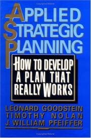 Tapa de Applied strategic planning