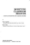 Tapa de Modifying classroom behavior