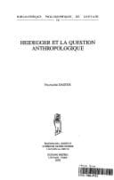 Tapa de Heidegger et la question anthropologique
