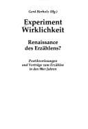 Tapa de Experiment Wirklichkeit