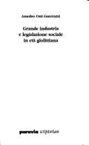 Tapa de Grande industria e legislazione sociale in età giolittiana