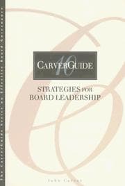 Tapa de Strategies for board leadership