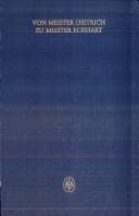 Tapa de Von Meister Dietrich zu Meister Eckhart