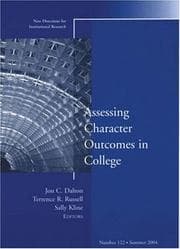 Tapa de Assessing Character Outcomes in College