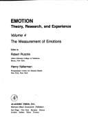 Tapa de Emotion: Theory, Research and Experience