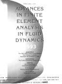 Tapa de Advances in finite element analysis in fluid dynamics 1993