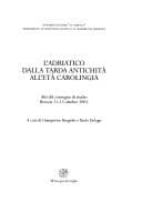 Tapa de L'Adriatico dalla tarda antichità all'età carolingia