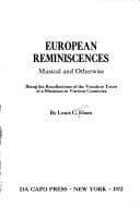 Tapa de European reminiscences, musical and otherwise
