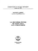 Tapa de La deuxième épitre de saint Paul aux Corinthiens