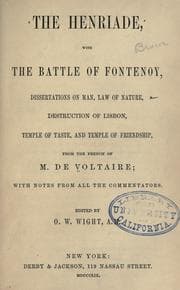 Tapa de The Henriade; with the Battle of Fontenoy