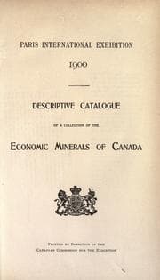 Tapa de Descriptive catalogue of a collection of the economic minerals of Canada
