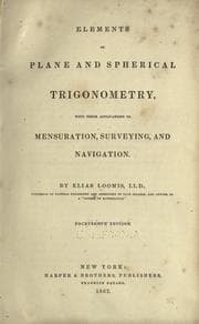 Tapa de Elements of plane and spherical trigonometry