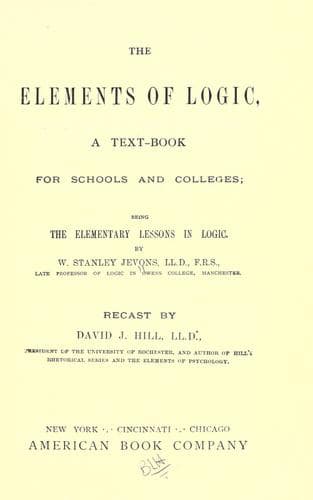 Tapa de The elements of logic