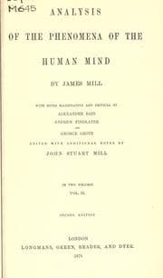 Tapa de Analysis of the phenomena of the human mind