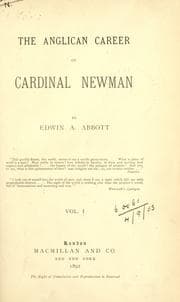 Tapa de The Anglican career of Cardinal Newman
