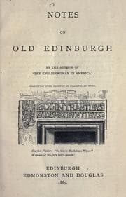 Tapa de Notes on old Edinburgh