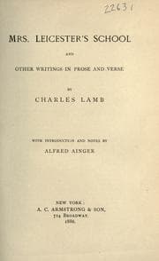 Tapa de Mrs. Leicester's school and other writings in prose and verse